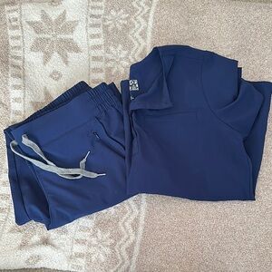 Wonder Wink Navy Blue Scrub Set